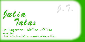 julia talas business card